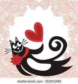 Valentines day card vector illustration