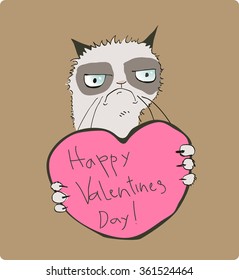 Valentines day card. Vector illustration