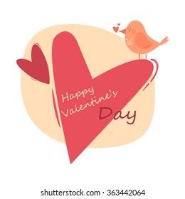 Valentine's Day Card. Vector illustration.