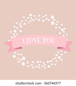 Valentinstag-Karte. Vektorgrafik.