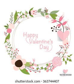 Tarjeta de San Valentín. Ilustración vectorial.