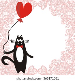 Valentines day card vector illustration