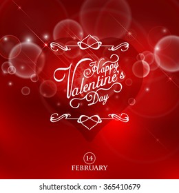 valentine's day card, vector illustration