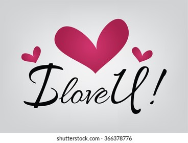 Valentine's Day card vector illustration