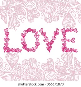 Valentines day card vector illustration