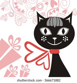 Valentines day card vector illustration