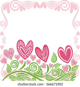 Valentines day card vector illustration