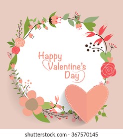 Tarjeta de San Valentín. Ilustración vectorial.