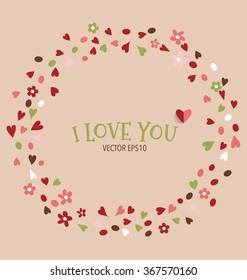 Valentine`s Day card. Vector illustration.