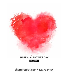  Valentinstag-Karte.  Vektorgrafik. Abstrakter Hintergrund mit Aquarellsteinen