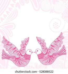Valentines day card. Vector illustration.