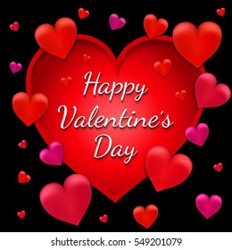 Valentine's day card. Vector illustration 