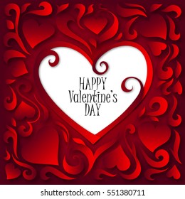 Valentine's day card. Vector illustration