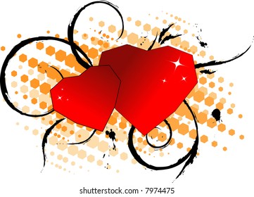 Valentine's day card. Vector illustration.
