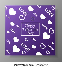 Valentine's Day card. Vector illustration.