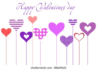Valentines day card, vector illustration