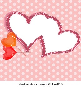 Valentines day card, vector illustration