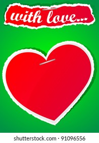 Valentine's Day card. Vector illustration.
