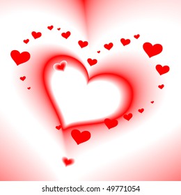 valentine's day card, vector, romantic heart with copy space