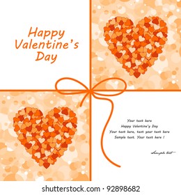 Valentines day card. Vector valentine background.
