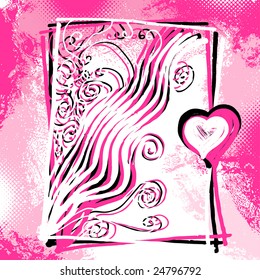 Valentine's day card, vector without gradient