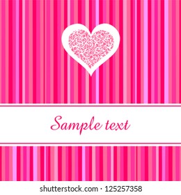 Valentines Day card. Vintage background with place for your text. Vector Illustration