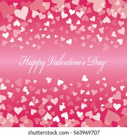 Valentine's Day card with white hearts