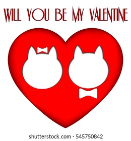 Valentine's day card. Will you be my Valentine.