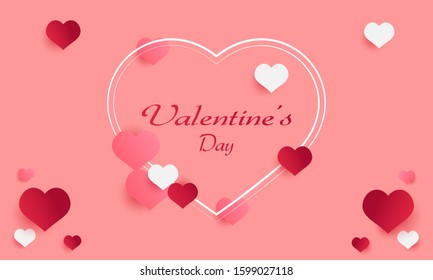 valentines day cards, banners, minimal and clean background sales concepts, can be used for banner sales, wallpapers, for, brochures, landing pages.