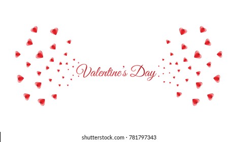 Valentines Day cards with hearts. Vector illustration.