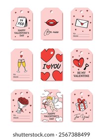 Valentine's Day, Valentine's Day cards, Love, Hearts, Valentine's Day vector illustrations, Holiday cards