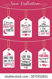 Valentine's day cards with motivational messages, love icons, holiday
