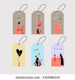 Valentine';s Day cards set vector