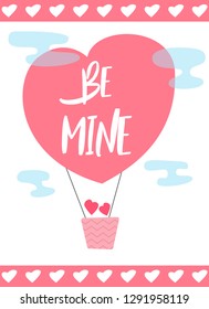 Valentine's Day Cards, vector image,flat design