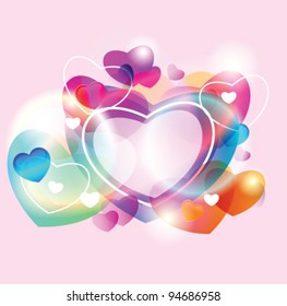 Valentines day card.Stock vector.