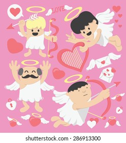 Valentines Day cartoon cupid 