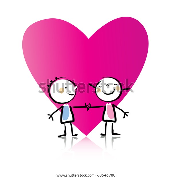 animated people in love