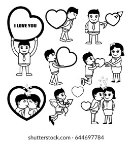 Valentine's Day Cartoon Vectors