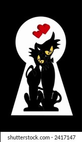valentine's day cat