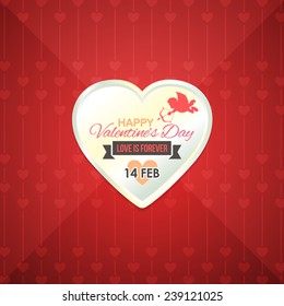 Valentines Day Celebration Card, Background, Announcement and Celebration Message Poster Template