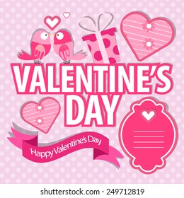 valentines day celebration designing element. vector