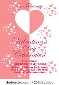 Valentine's day celebration flyer poster social  media post design