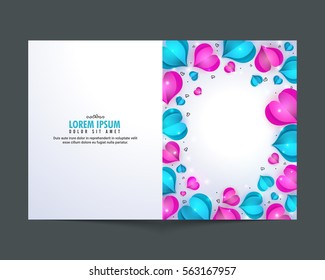 Valentines Day celebration greeting card design.