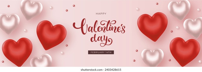 Valentines day celebration header template