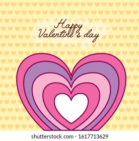 valentines day celebration with heart vector illustration design