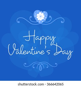 Valentine's Day Celebration lettering card. Vector illustration