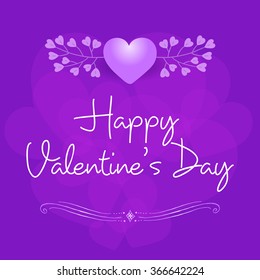 Valentine's Day Celebration lettering card. Vector illustration