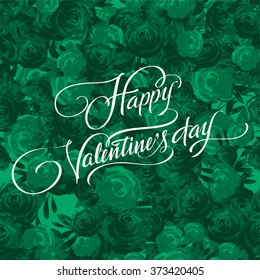 Valentine's Day Celebration lettering card. Vector illustration