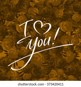 Valentine's Day Celebration lettering card. Vector illustration