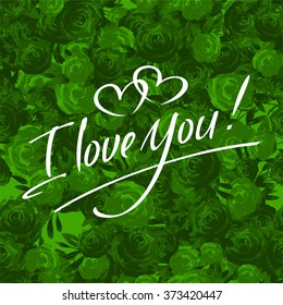 Valentine's Day Celebration lettering card. Vector illustration